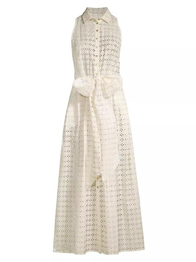 Pictural Eyelet Sleeveless Dress Product Image