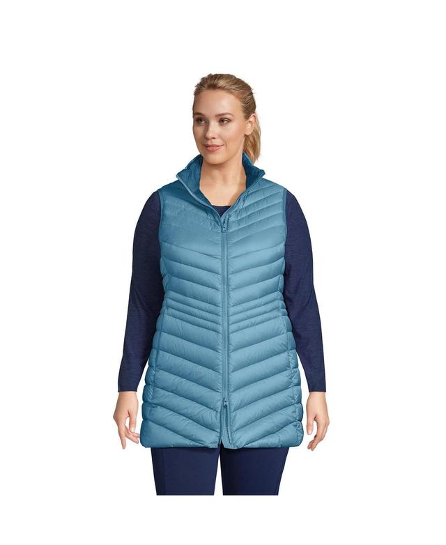 Plus Size Lands End Ultralight Packable Down Vest, Womens, Size: 2XL, Oxford Product Image