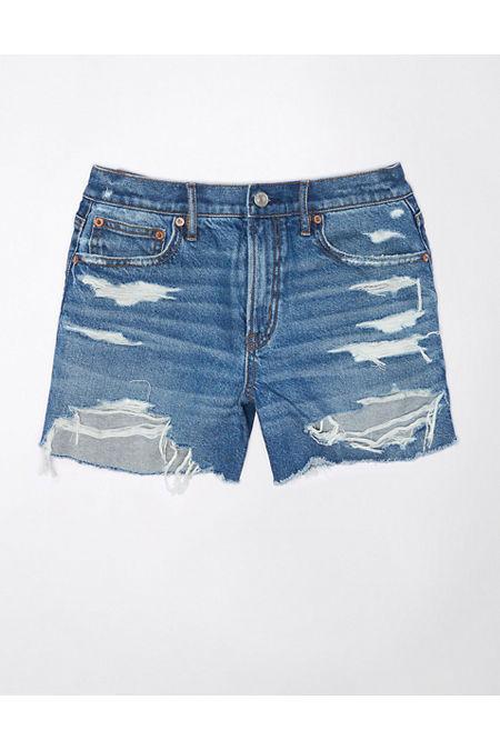 AE Strigid Perfect 4 Ripped Denim Short Womens Product Image