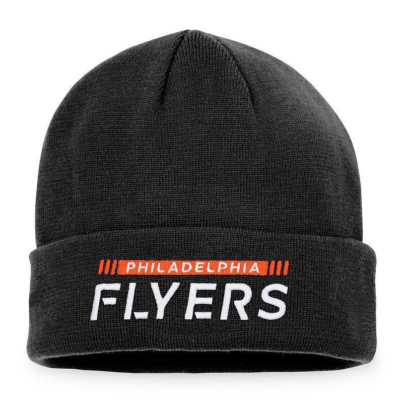 Mens Fanatics Branded Black Philadelphia Flyers Authentic Pro Rink Cuffed Knit Hat Product Image