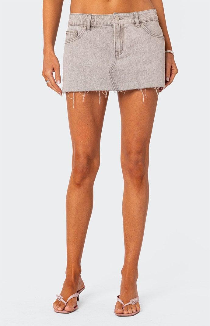 Edikted Womens Micah Denim Mini Skirt Product Image