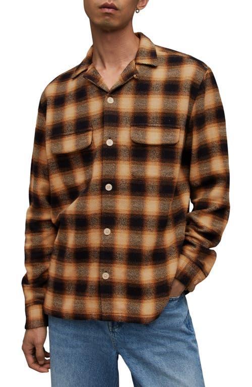 AllSaints Telesto Relaxed Fit Plaid Cotton Flannel Button-Up Shirt Product Image