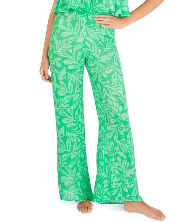 Hurley Marina Beach Printed Wide Leg Pull-On Swim Cover-Up Pant Product Image