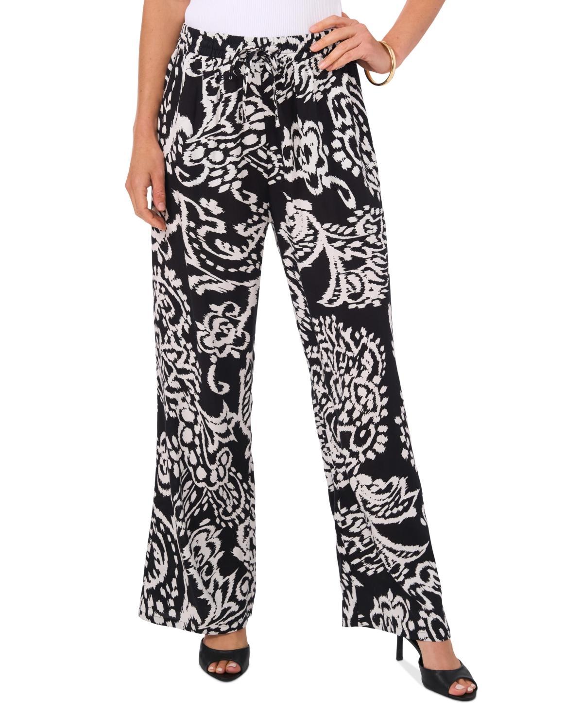 Vince Camuto Womens Printed Wide-Leg Pull-On Pants Product Image