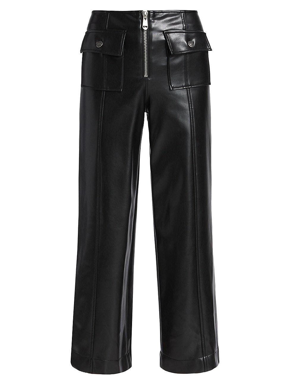 Cinq  Sept Azure Wide Leg Faux Leather Pants Product Image