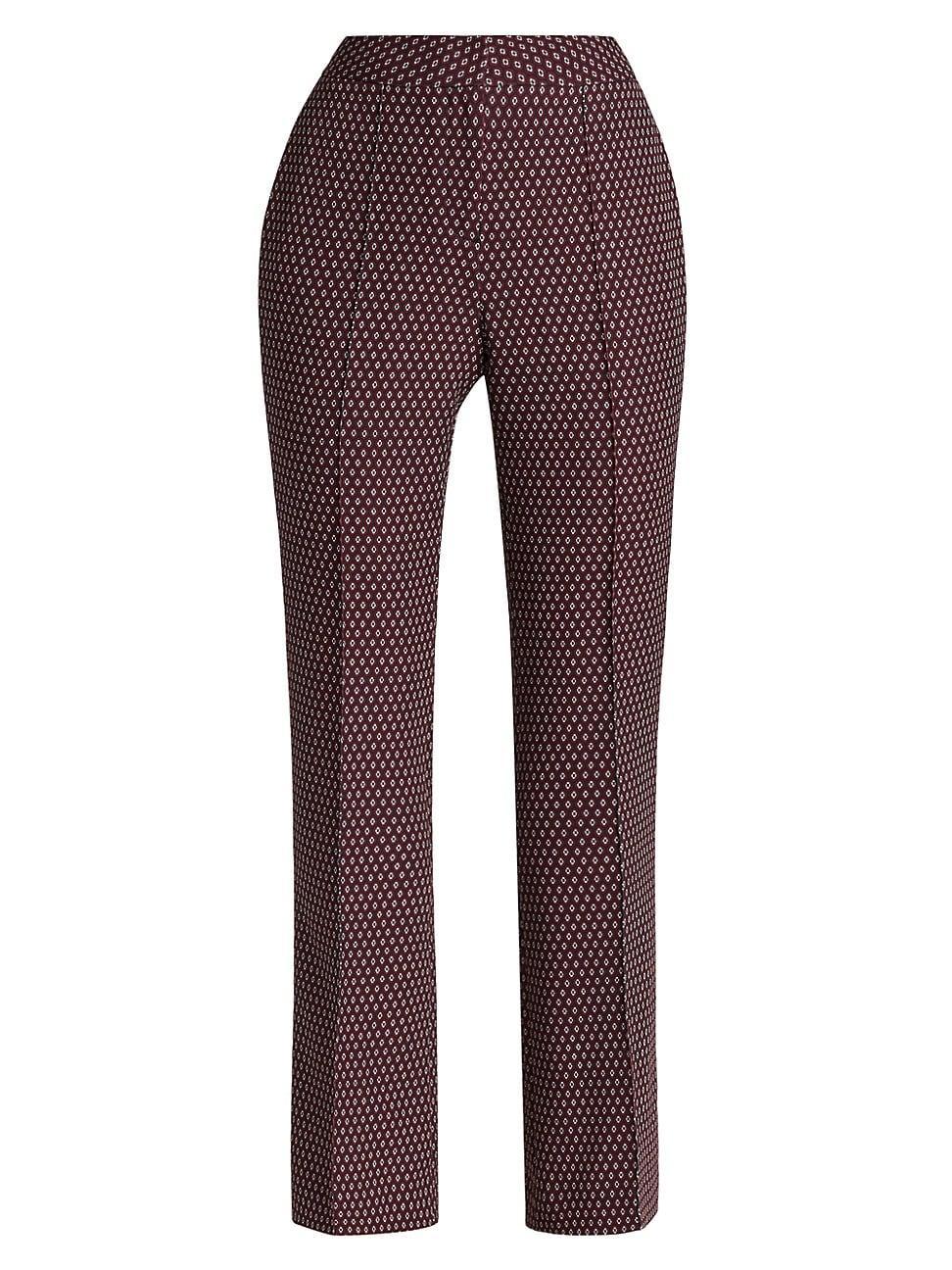 Womens Front-Seam Printed Trousers Product Image