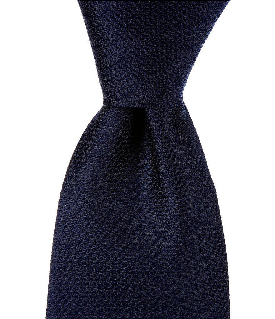 Roundtree & Yorke Solid Textured 3 3/8#double; Woven Silk Tie Product Image