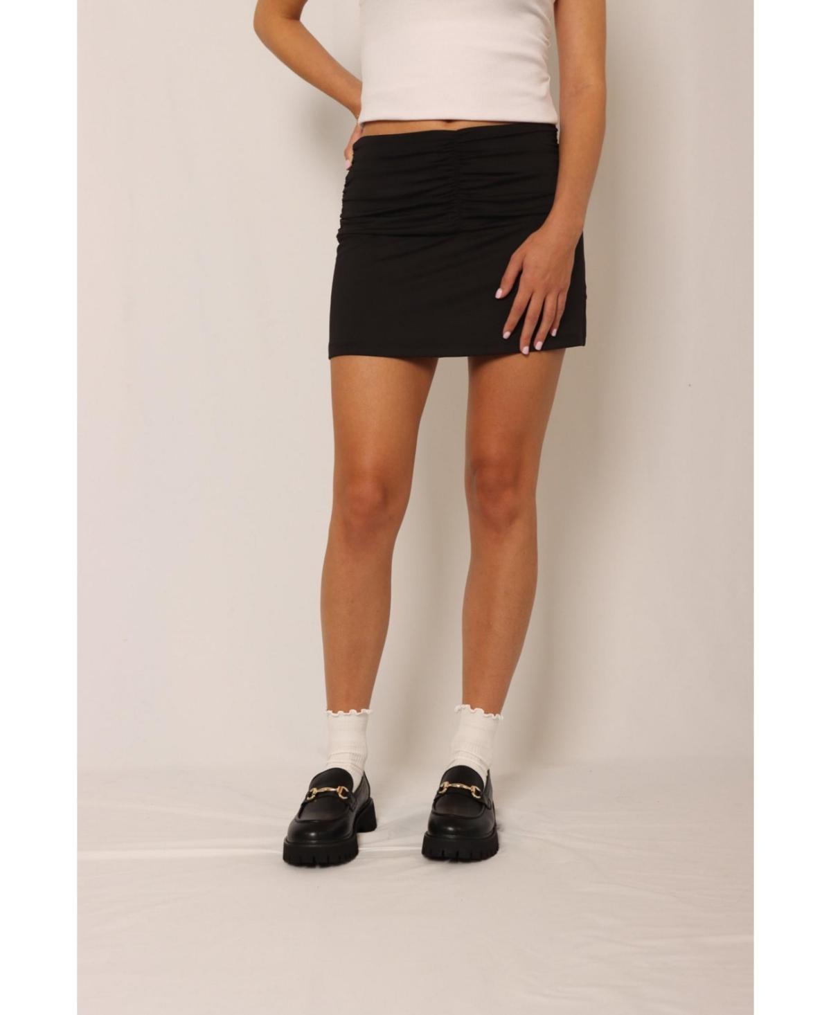 Julianne Bartolotta Womens Ruched Mini Skirt Product Image