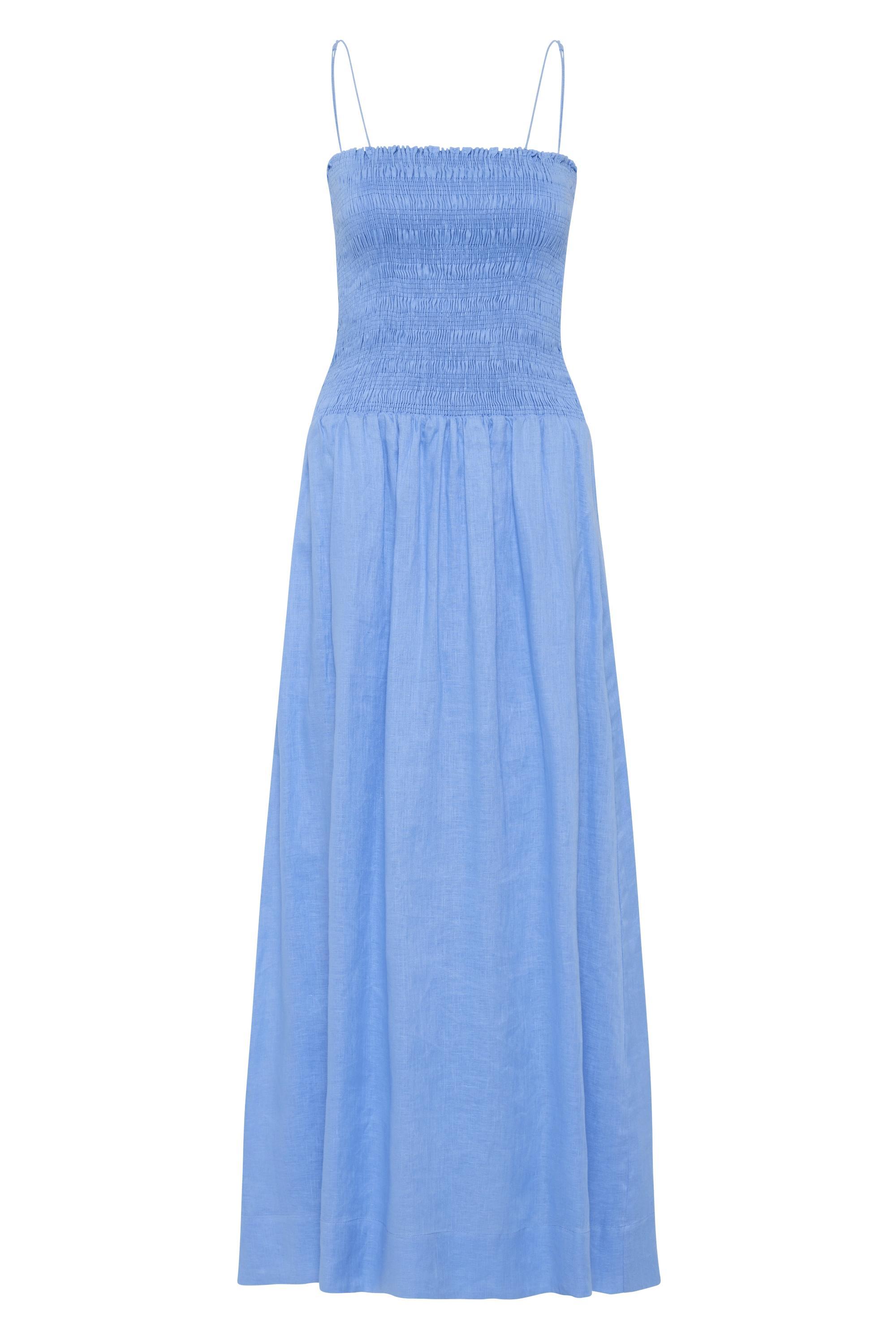 Geriba Midi Dress Mid Blue Product Image