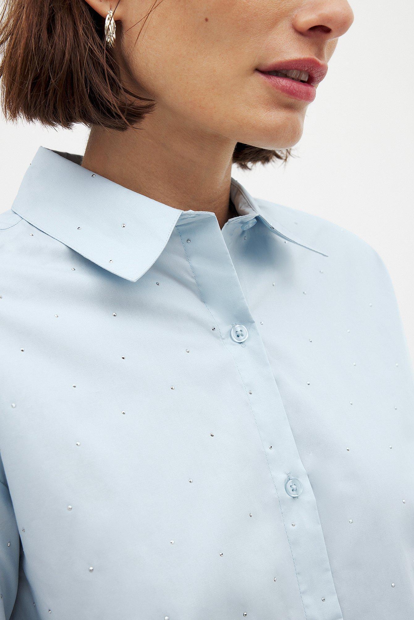 Rhinestone Detail Shirt Product Image