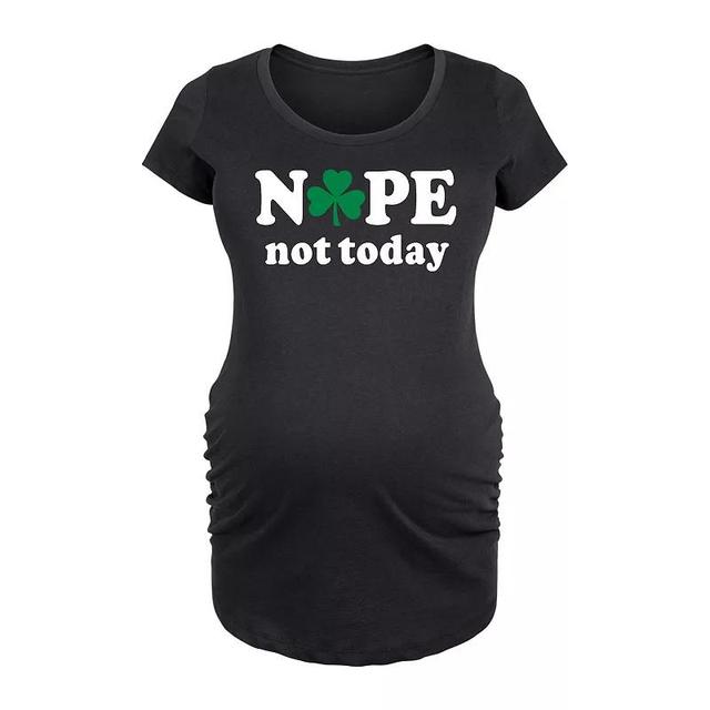 Maternity Nope Not Today Clover Graphic Tee, Womens Product Image