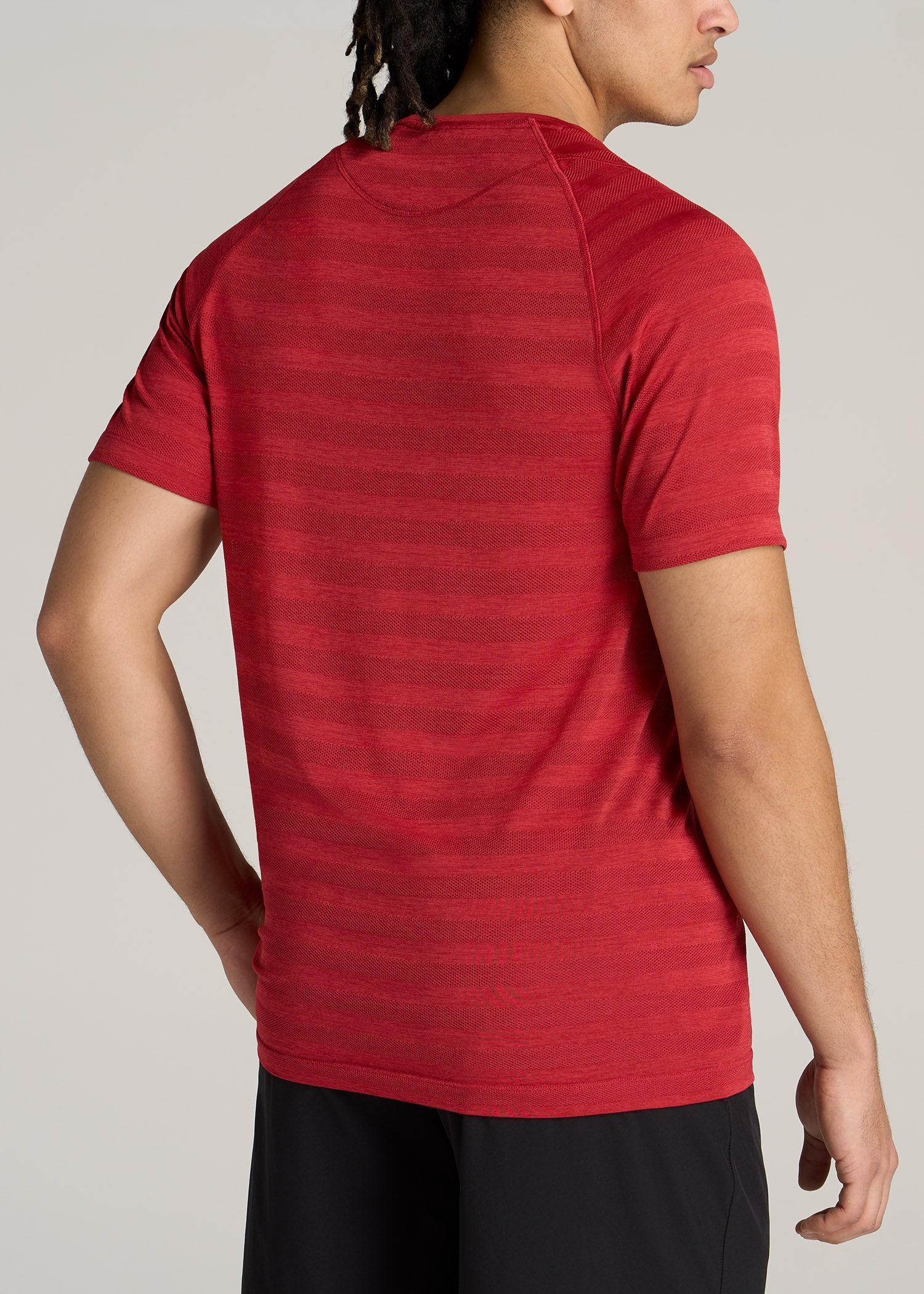 A.T. Performance MODERN-FIT Crewneck Raglan Short Sleeve T-Shirt for Tall Men in Red Heather Product Image