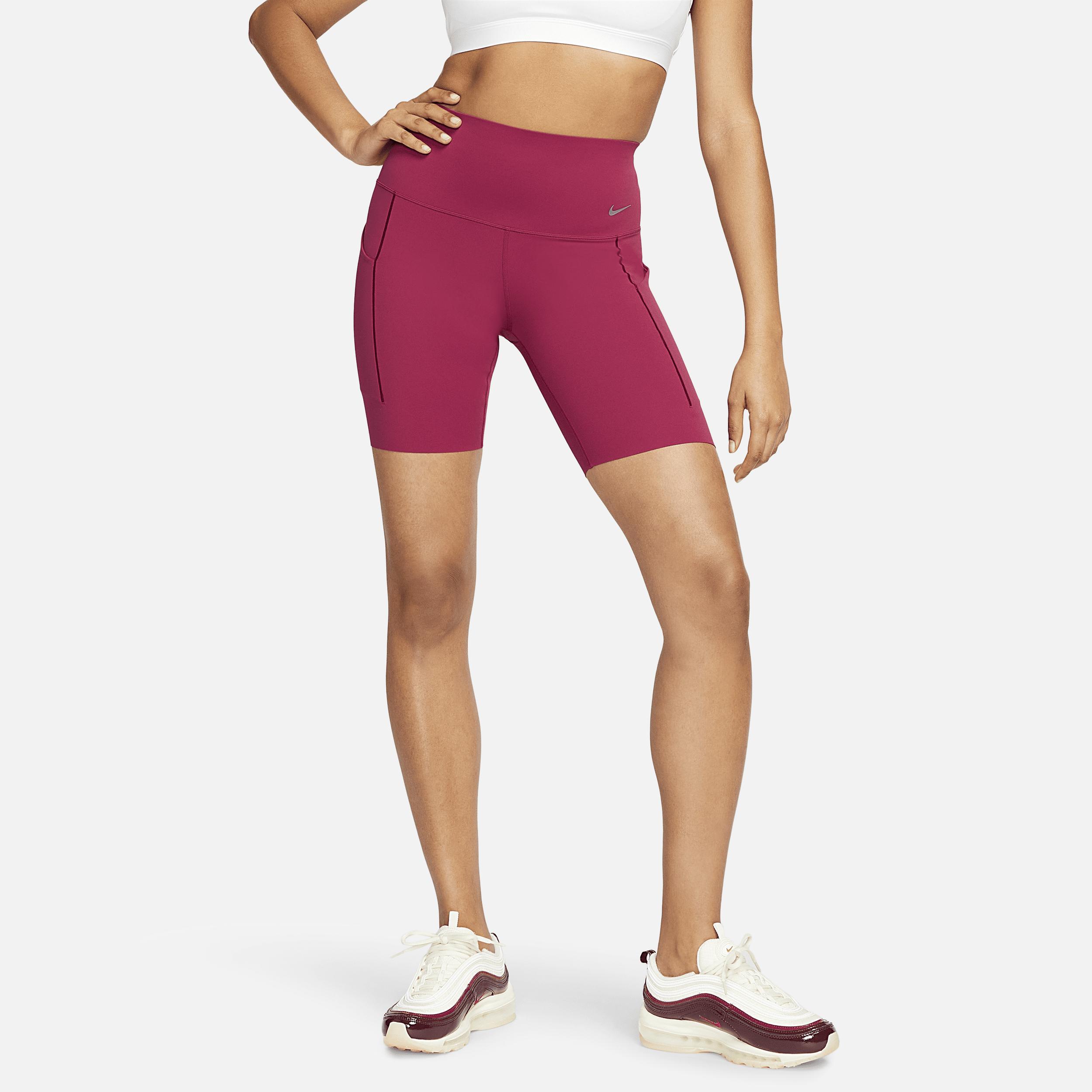 Nike Women's Universa Medium-Support High-Waisted 8" Biker Shorts with Pockets Product Image