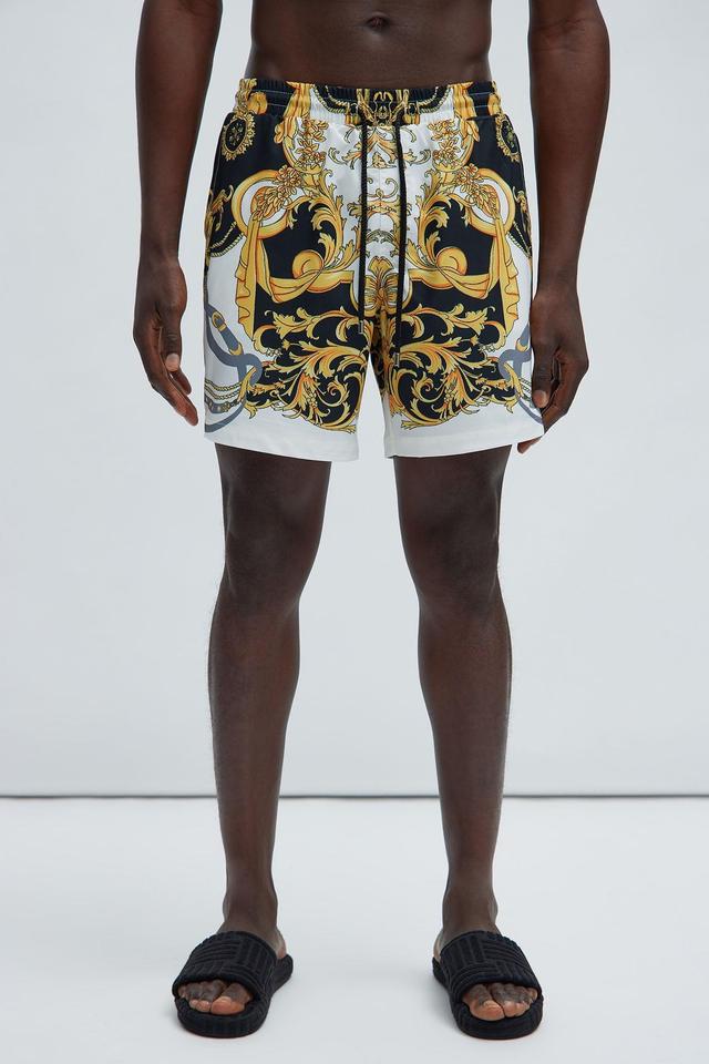 Calabria Baroque Swim Trunks - Black/combo Product Image