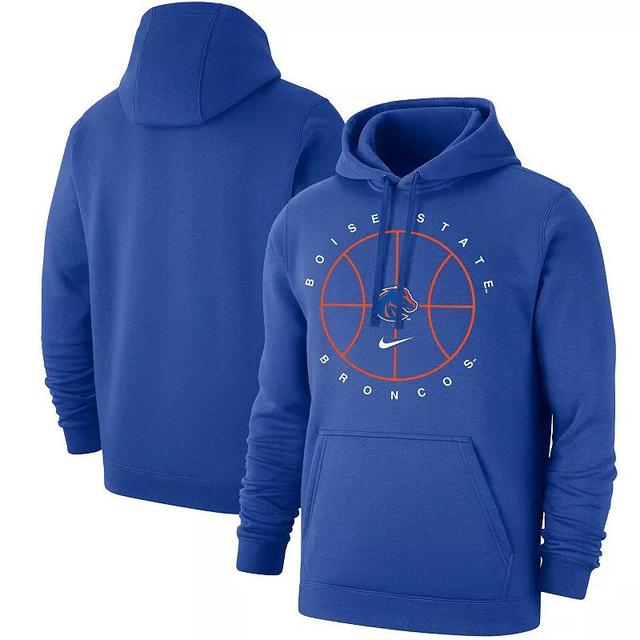 Mens Nike Royal Boise State Broncos Basketball Icon Club Fleece Pullover Hoodie Product Image