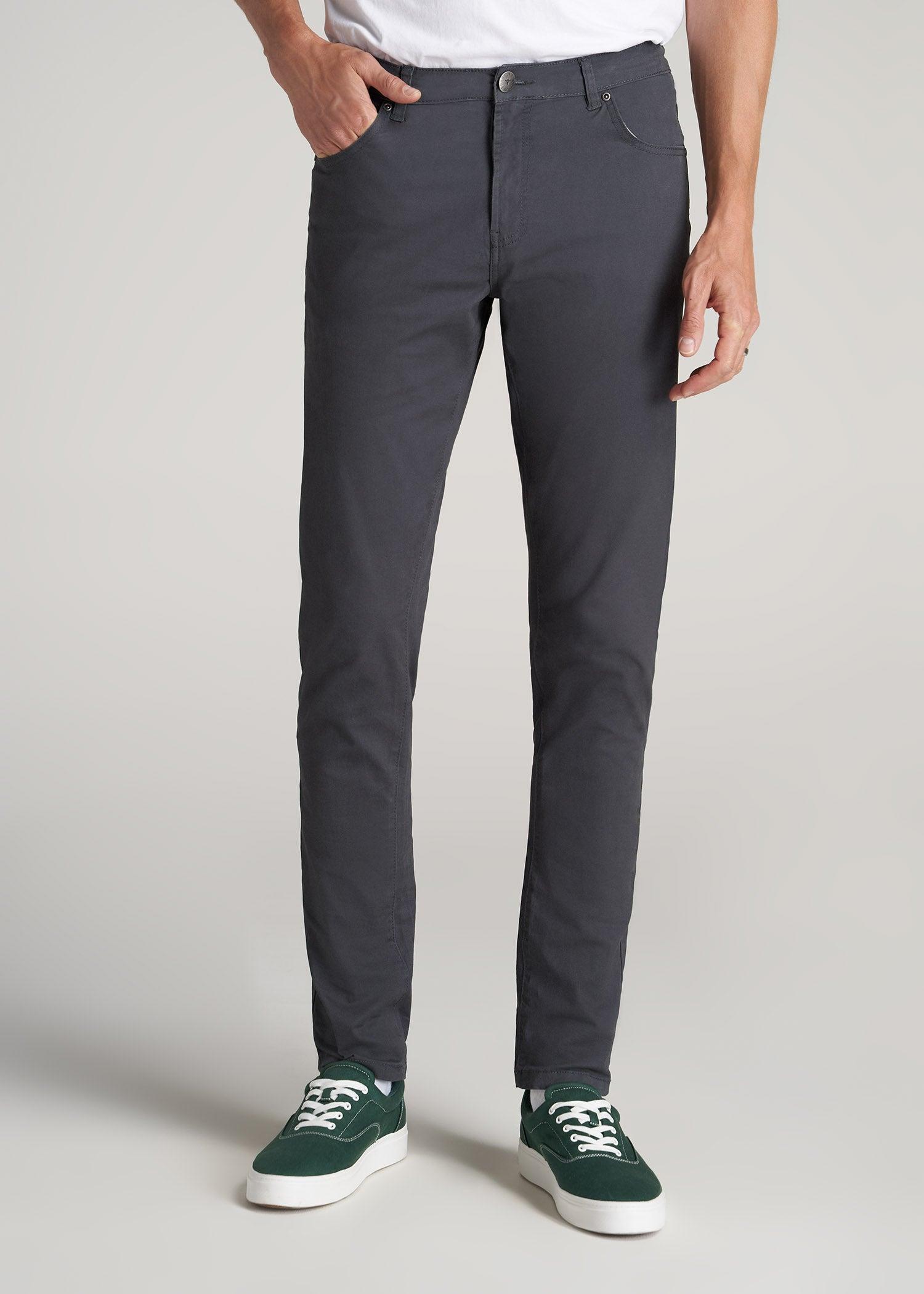 Carman TAPERED Fit Five Pocket Pants for Tall Men in Iron Grey Product Image