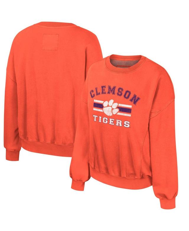 Womens Clemson Tigers Audrey Crew Fleece Sweatshirt Product Image