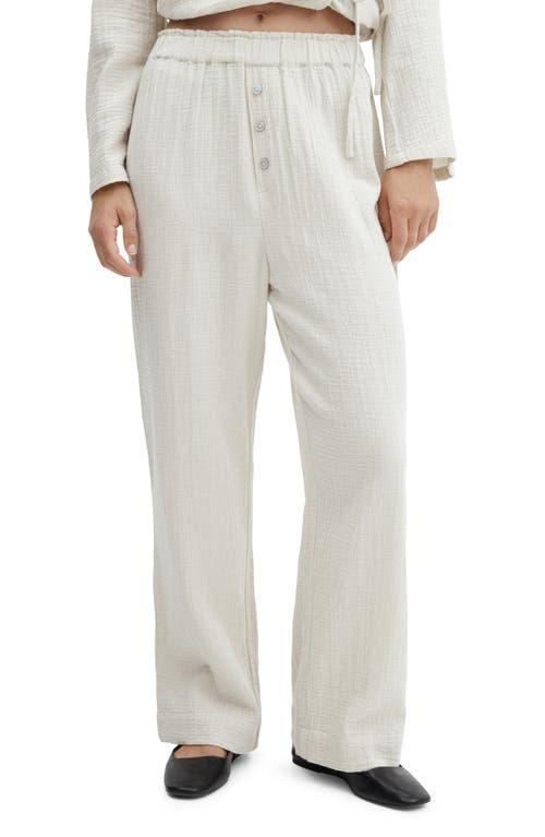MANGO Cotton Pajama Pants Product Image