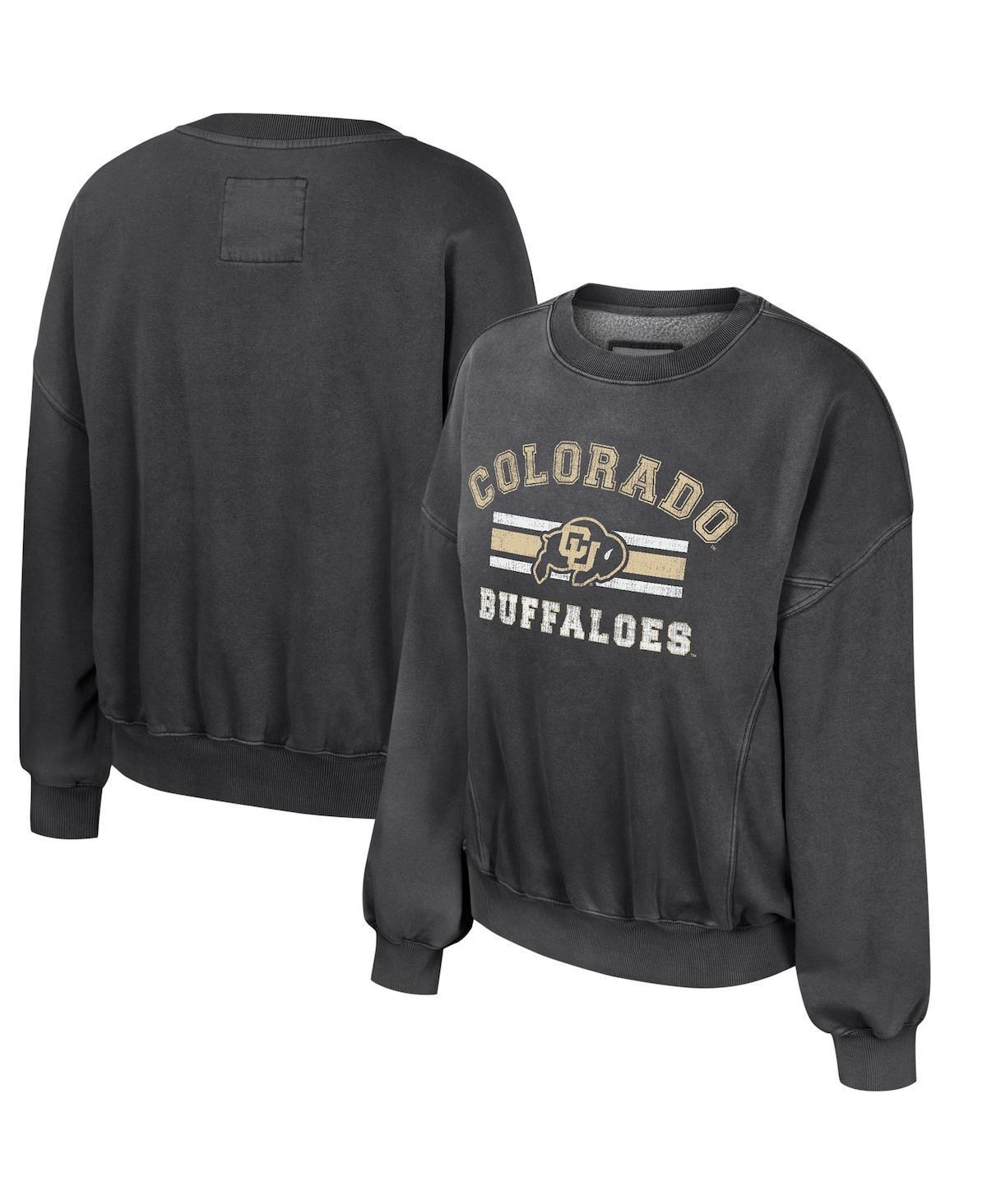 Womens Colosseum Colorado Buffaloes Audrey Washed Pullover Sweatshirt Product Image