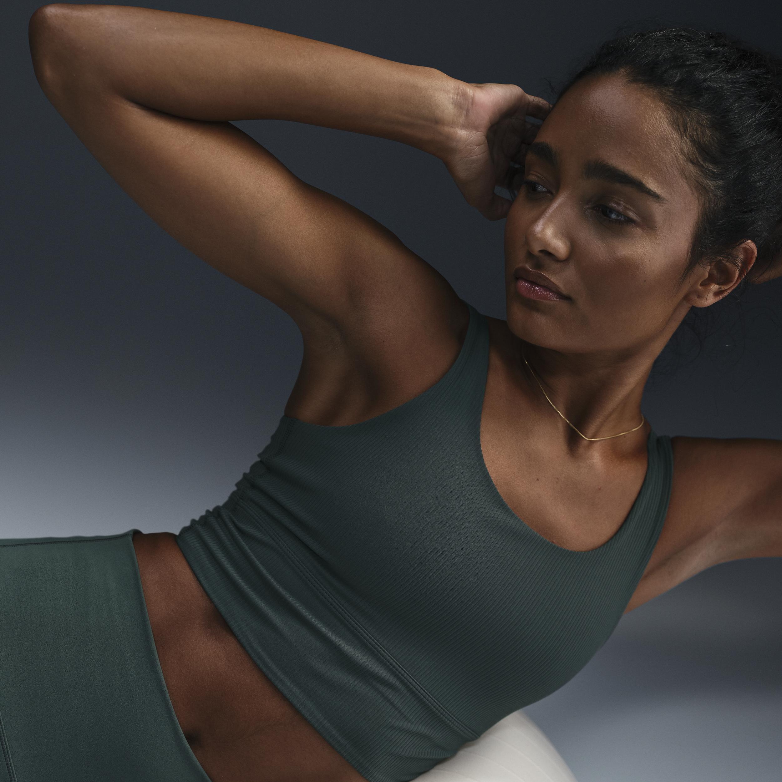 Nike Women's Zenvy Rib Light-Support Padded Longline Sports Bra Product Image