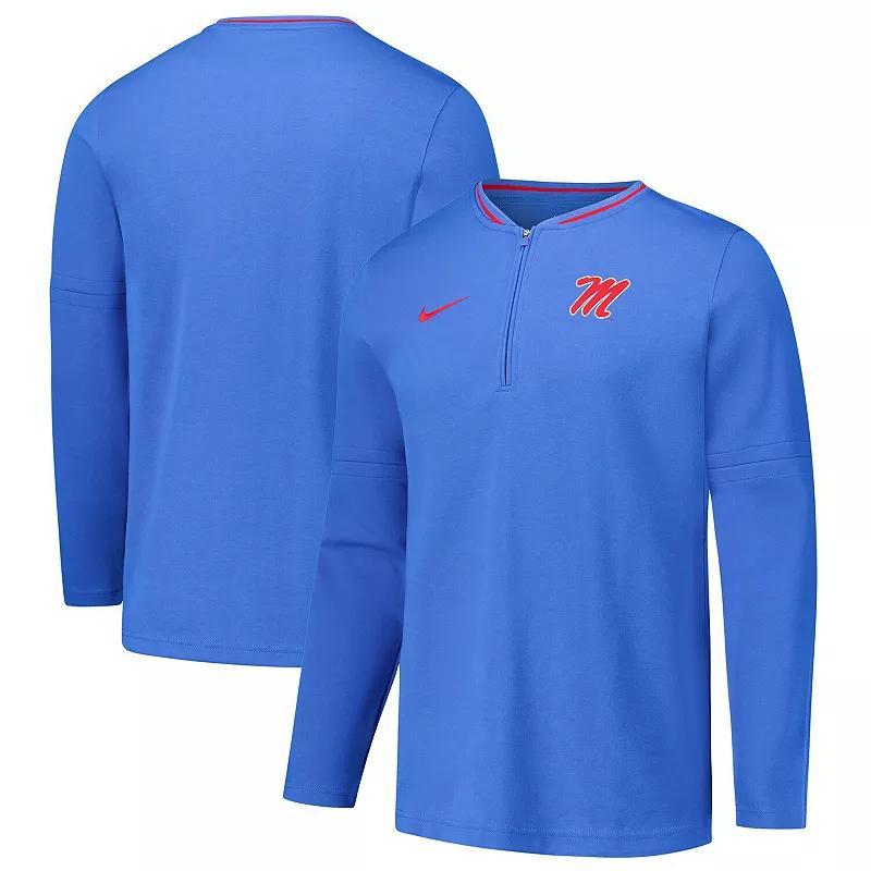 Mens Nike Powder Blue Ole Miss Rebels Coaches Quarter-Zip Jacket Product Image