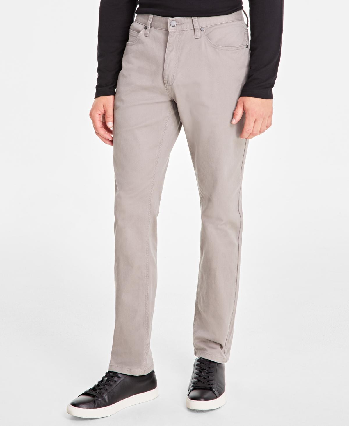 Alfani Mens Five-Pocket Straight-Fit Twill Pants, Created for Macys Product Image