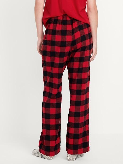 Mid-Rise Flannel Pajama Pants for Women Product Image