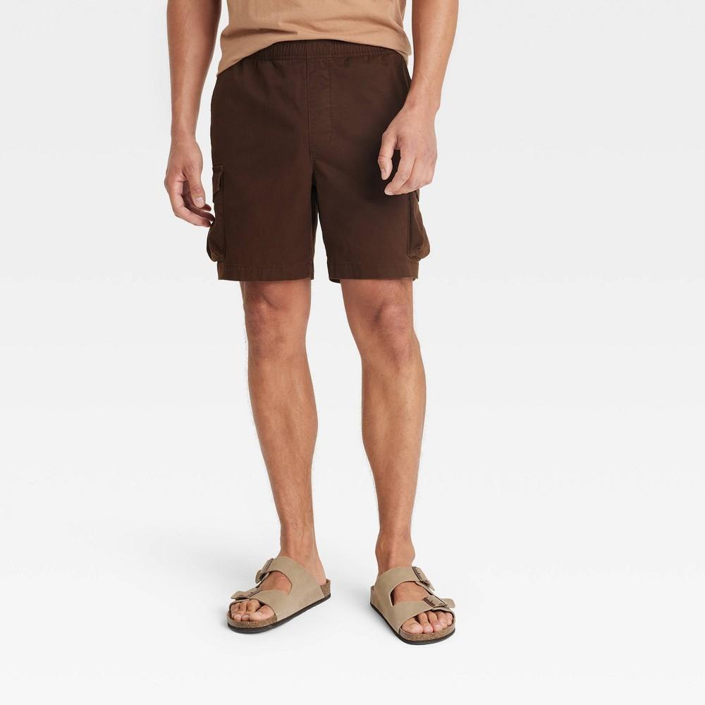 Mens 7 Everyday Cargo Shorts - Goodfellow & Co Brown L Product Image