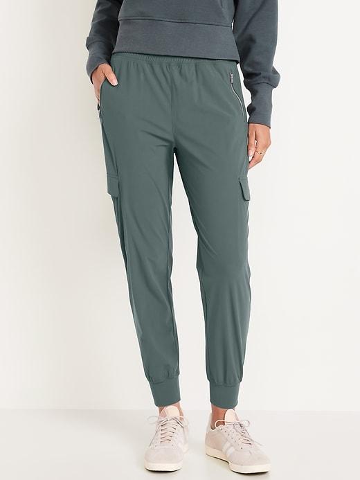 High-Waisted SleekTech Cargo Joggers Product Image