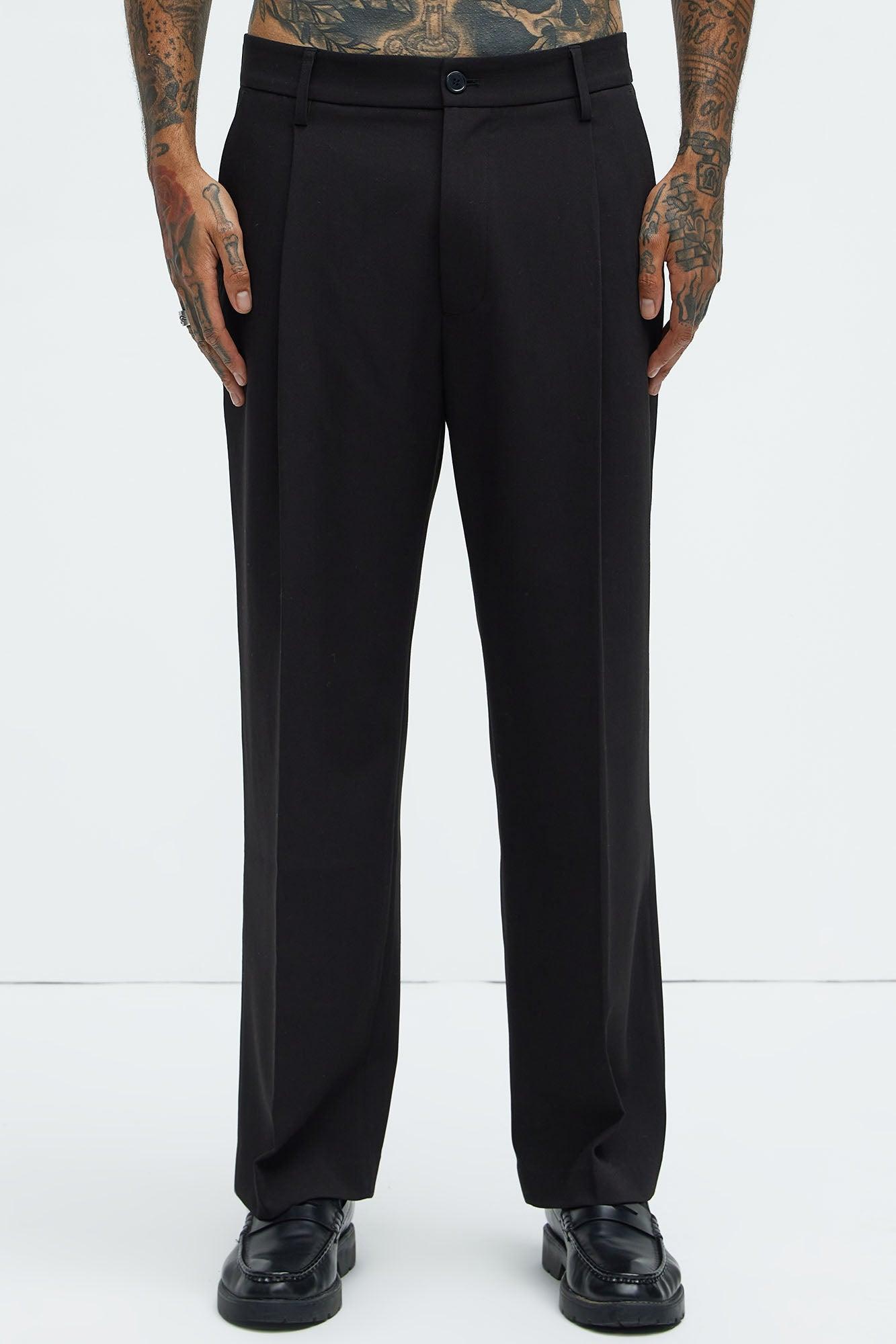 Ronan Relaxed Tapered Trousers - Black Product Image