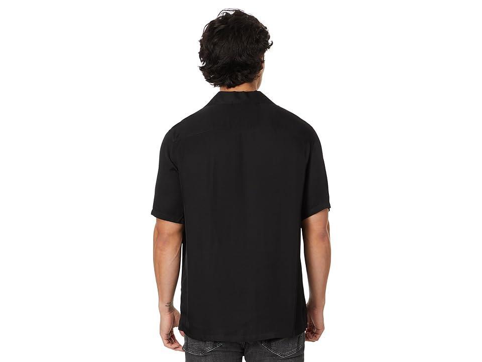 AllSaints Runaway Short Sleeve Shirt (Jet ) Men's Clothing Product Image