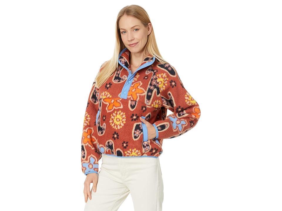 Toad&Co Campo Fleece Pullover (Cinnamon Folk Art Print) Women's Clothing Product Image