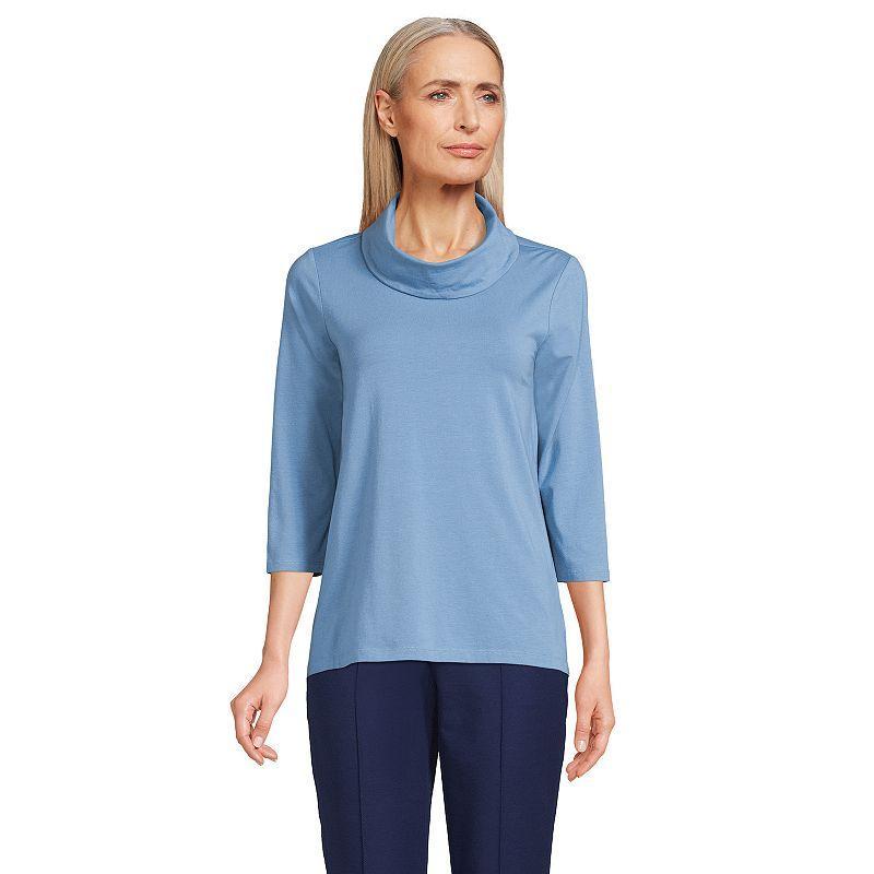 Womens Lands End Lightweight Jersey Cowl Neck Top Product Image