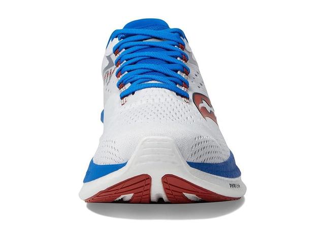 Saucony Mens Ride 17 - Running Shoes White/Blue Product Image