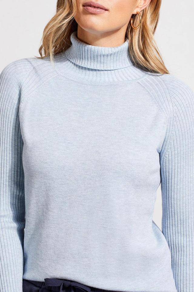 Tribal Light Blue Knit Turtle Neck Product Image