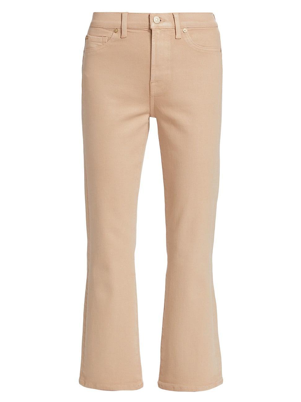 7 For All Mankind High Waisted Slim Kick in Beige. Size 32, 34. Product Image