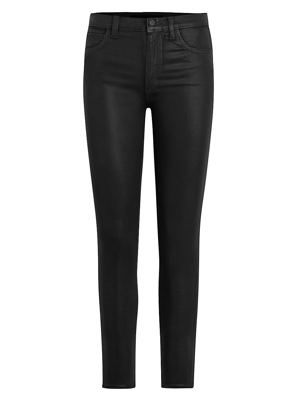 Womens The Charlie High-Rise Coated Ankle Skinny Jeans Product Image