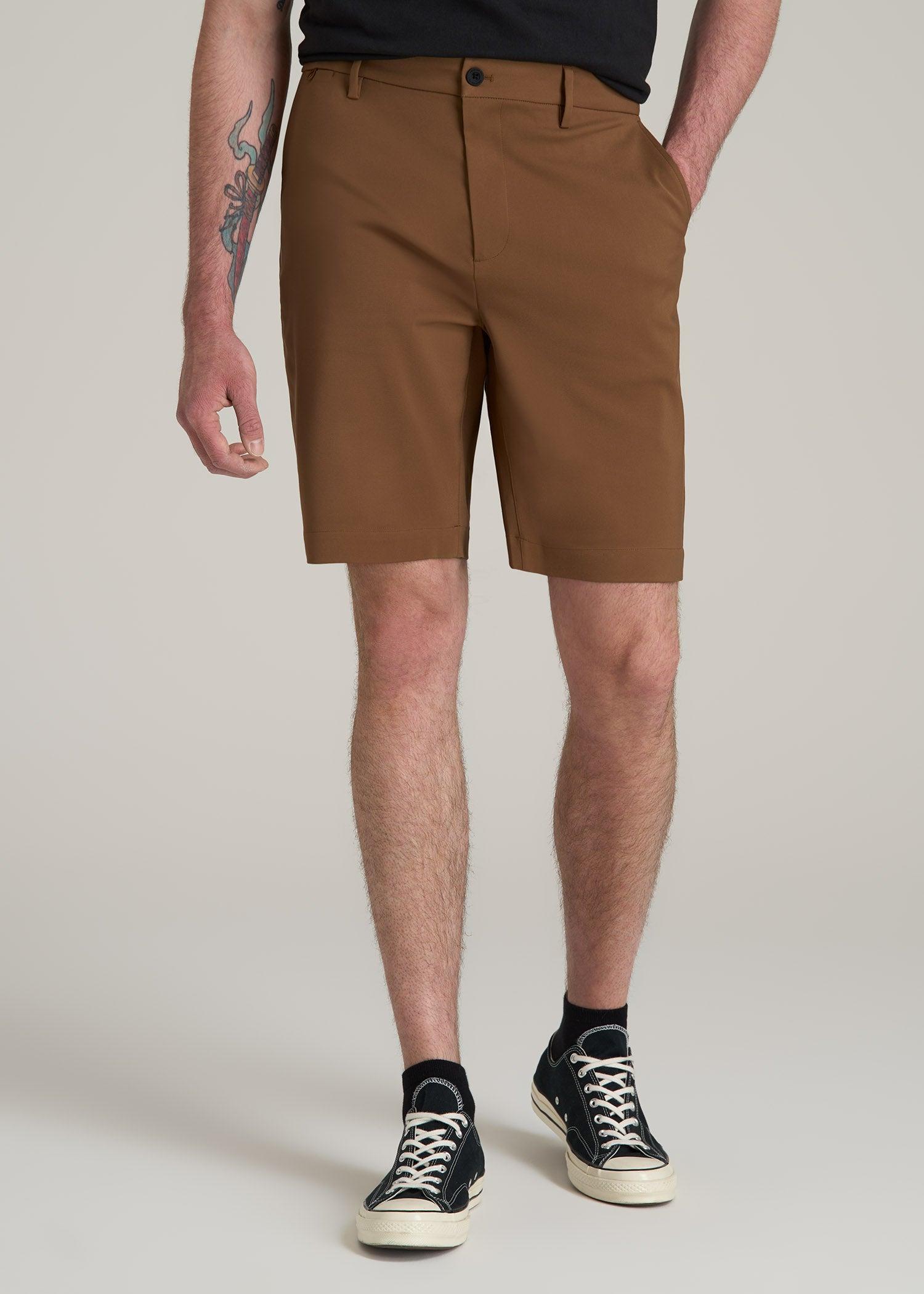 Tech Chino Shorts for Tall Men in Nutshell Product Image