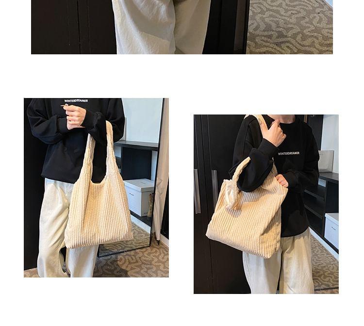 Plain Corduroy Tote Bag Product Image