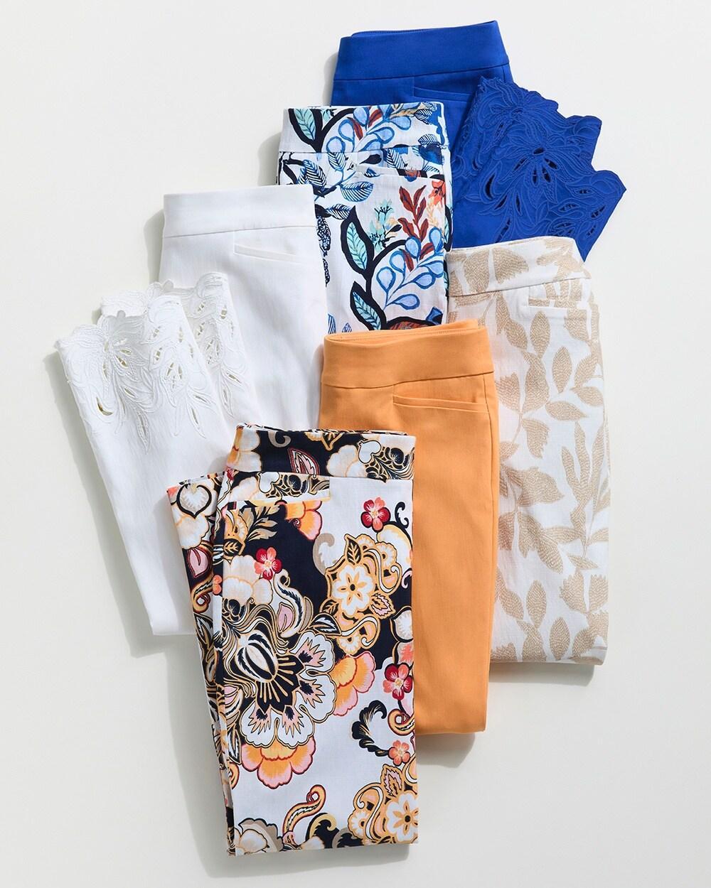 Brigitte Warm Floral Ankle Pants Product Image