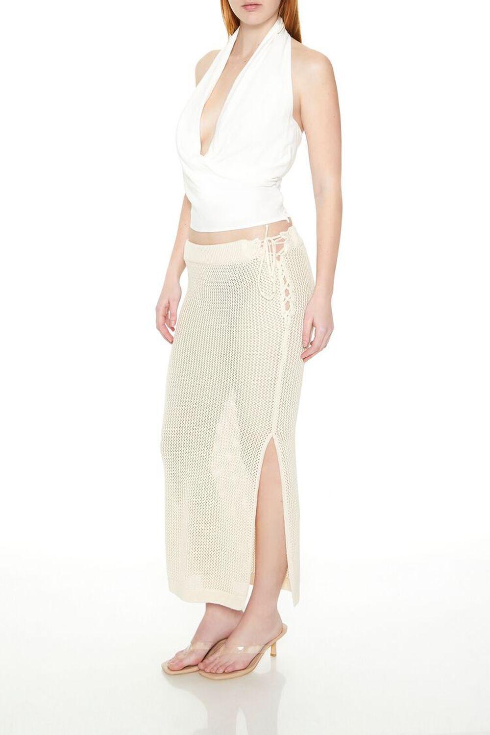 Crochet Lace-Up Maxi Skirt | Forever 21 Product Image