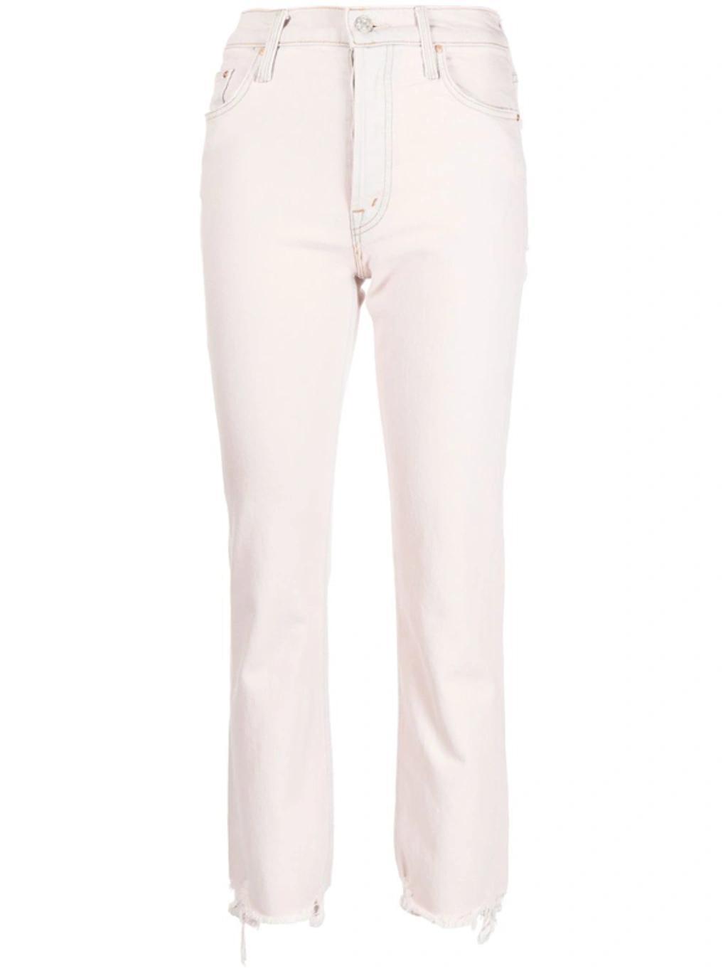 Stretch-cotton Skinny Jeans In Pink Product Image