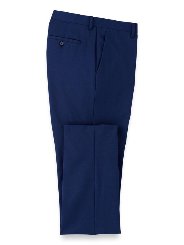 Wool Stretch Bengaline Suit Pants - Blue Product Image