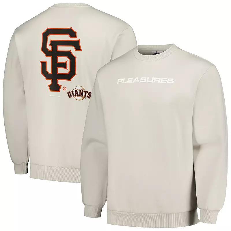 Mens PLEASURES Gray San Francisco Giants Ballpark Pullover Sweatshirt Product Image