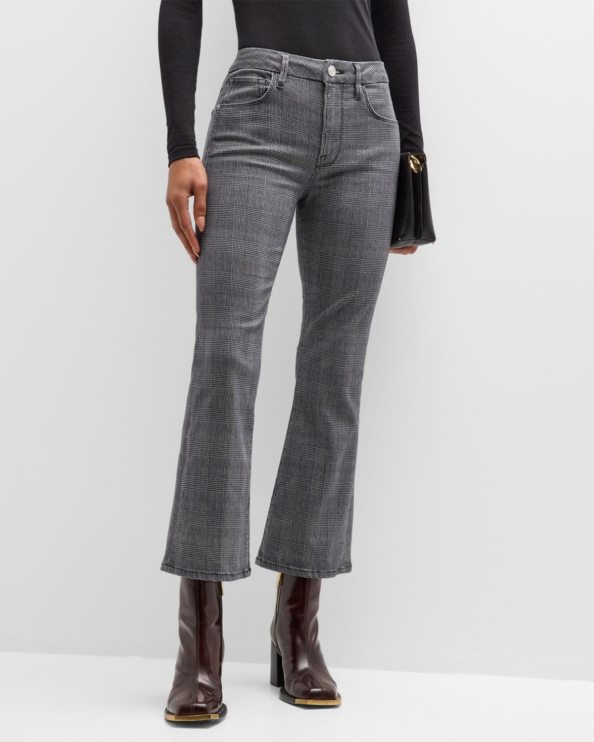 Womens Le Crop Mini Boot Check Pants Product Image