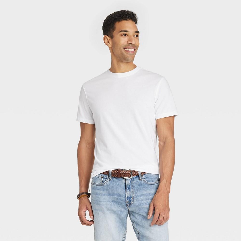 Mens Big & Tall Every Wear Short Sleeve T-Shirt - Goodfellow & Co White MT Product Image