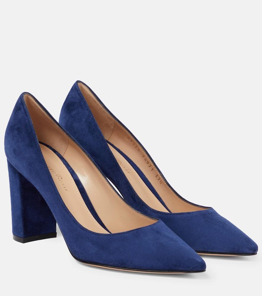 GIANVITO ROSSI Piper 85 Suede Pumps In Purple Product Image