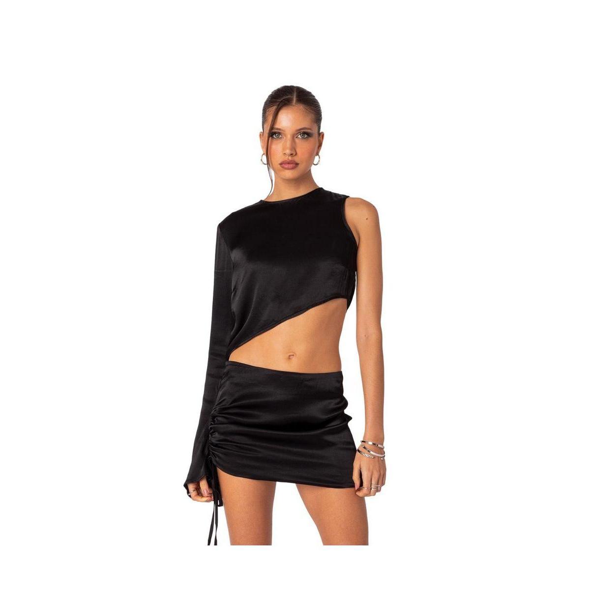 Womens Solstice asymmetric satin top Product Image