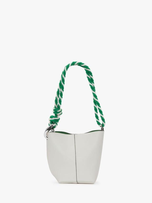 SMALL JWA CORNER BUCKET - LEATHER BUCKET BAG in white | JW Anderson US  Product Image