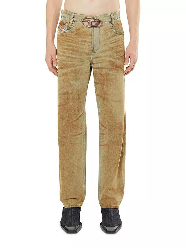 Washed Straight-Leg Jeans Product Image